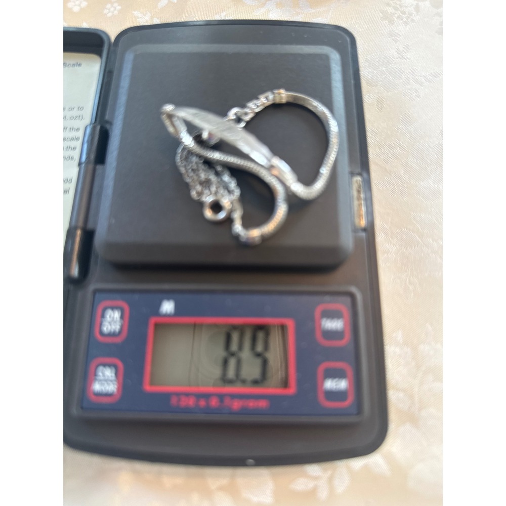 Vintage Elco Sterling Silver Debbie Nameplate ID Bracelet Snake Chain 8.9g 7in - Picture 4 of 5